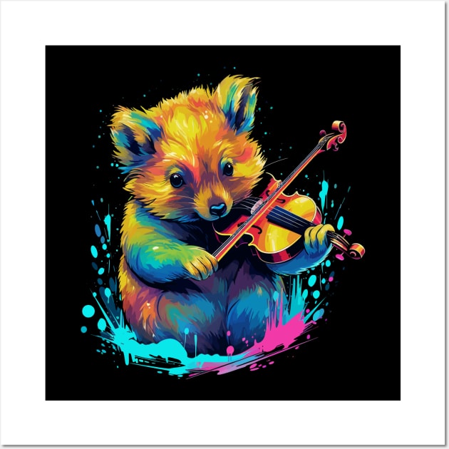 Quokka Playing Violin Wall Art by JH Mart